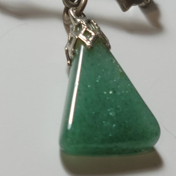 May Birthstone Aventurine Chard Gemstone Brooch with cute Bow Friendship gift - Picture 3 of 9